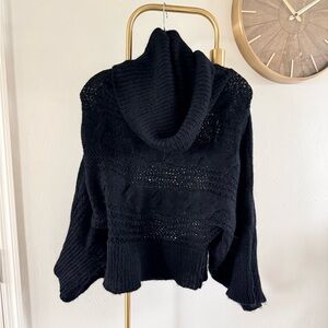 Dolman Sleeve Cable Knit Mohair Sweater Moda International Small